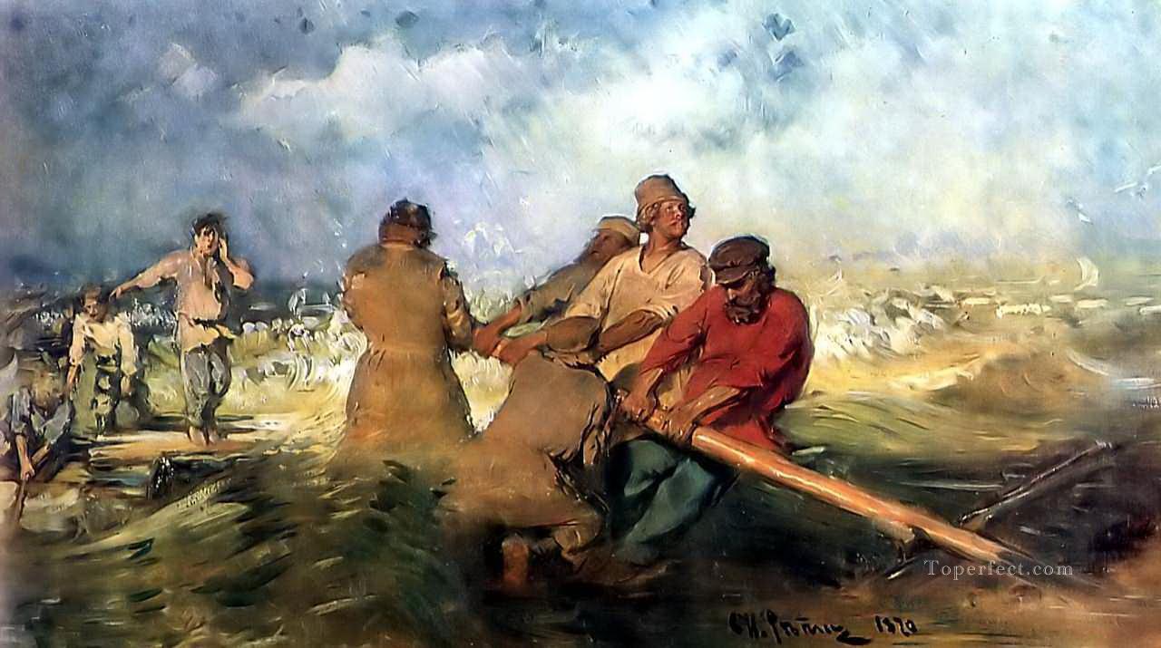 storm on the volga 1891 Ilya Repin Oil Paintings